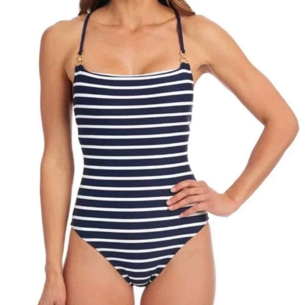 La Blanca NEW Capri Stripe Lingerie Mio One Piece Swimsuit New